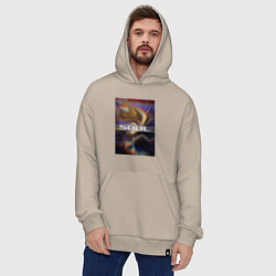 Толстовка-худи оверсайз Арт Soul, цвет: миндальный — фото 2