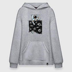 Толстовка-худи оверсайз Космический сон, цвет: меланж