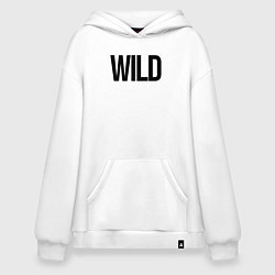 Толстовка-худи оверсайз Wild, цвет: белый