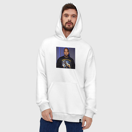 Худи оверсайз Канье Уэст пивозавр / Белый – фото 4