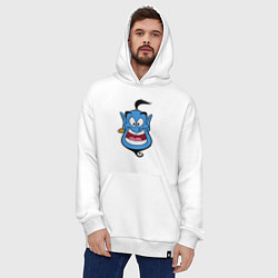 Толстовка-худи оверсайз Аладдин - Джинни, цвет: белый — фото 2