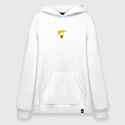 Толстовка-худи оверсайз Daffy, цвет: белый