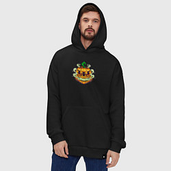 Толстовка-худи оверсайз Evil pumpkin, цвет: черный — фото 2