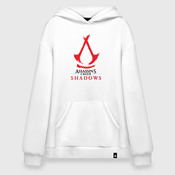 Толстовка-худи оверсайз Assassins Creed Shadows - badge, цвет: белый