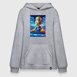 Толстовка-худи оверсайз Cool Bart Simpson - esport, цвет: меланж