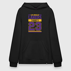 Толстовка-худи оверсайз Lakers - James 23, цвет: черный