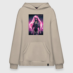 Толстовка-худи оверсайз Sexy Barbie - ai art, цвет: миндальный