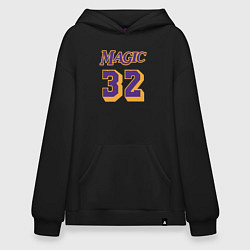 Толстовка-худи оверсайз Magic 32, цвет: черный