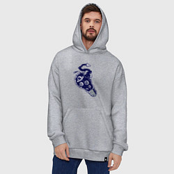 Толстовка-худи оверсайз Космическая лампочка, цвет: меланж — фото 2