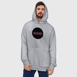 Толстовка-худи оверсайз Blackpink logotype - group of South Korea, цвет: меланж — фото 2