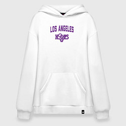 Толстовка-худи оверсайз Los Angeles hoops, цвет: белый
