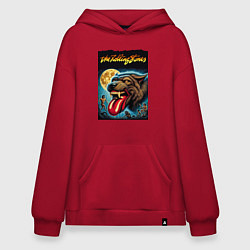 Толстовка-худи оверсайз The Rolling Stones - the beginning, цвет: красный