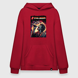 Толстовка-худи оверсайз Rolling Stones singer Mick Jagger, цвет: красный