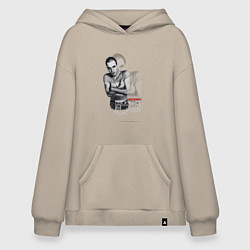 Толстовка-худи оверсайз Underworld - trainspotting born slippy, цвет: миндальный