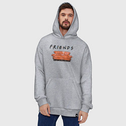 Толстовка-худи оверсайз Friends - sofa, цвет: меланж — фото 2