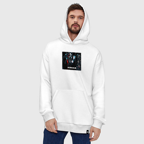 Худи оверсайз Крик с телефоном / Белый – фото 4