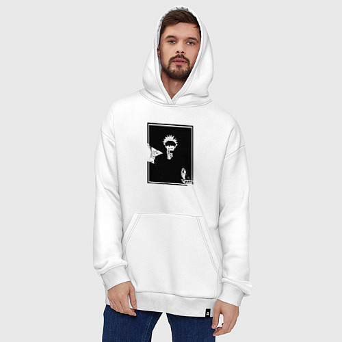 Худи оверсайз Сатору годжо манга / Белый – фото 4