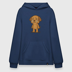 Толстовка-худи оверсайз Crying Little Poppy, цвет: тёмно-синий