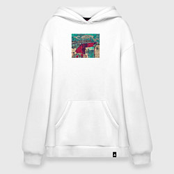 Худи оверсайз Поезд на мосту