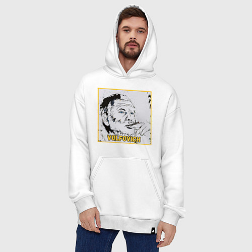 Худи оверсайз Volfovich Art Black coin / Белый – фото 4