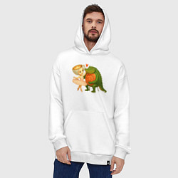 Толстовка-худи оверсайз Гробло фруттодрило - Балерино капучино, цвет: белый — фото 2