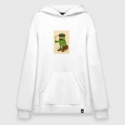 Толстовка-худи оверсайз Gallinazzo Crypto, цвет: белый