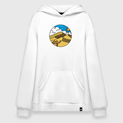 Толстовка-худи оверсайз Desert camel, цвет: белый