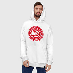 Толстовка-худи оверсайз Атланта Хокс НБА, цвет: белый — фото 2