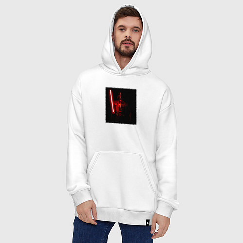 Худи оверсайз Вейдер с мечом во тьме / Белый – фото 4