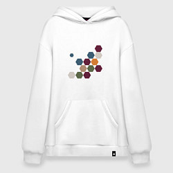 Толстовка-худи оверсайз Cоты в цветах осеннего урожая, цвет: белый