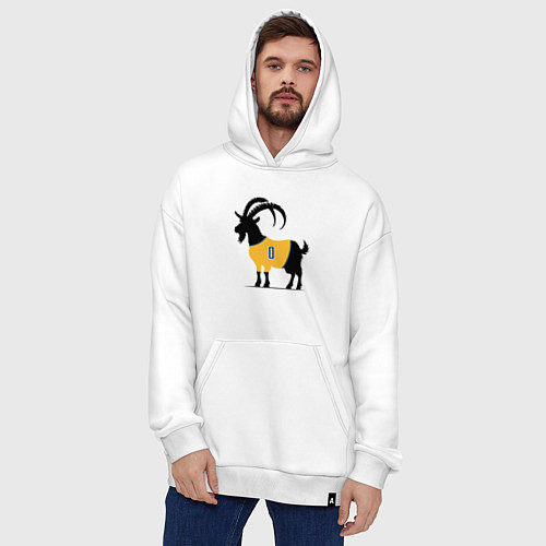 Худи оверсайз Haliburton goat / Белый – фото 4