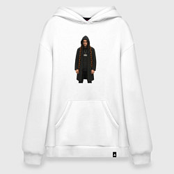 Толстовка-худи оверсайз Bones с огромной цепью, цвет: белый