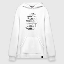 Худи оверсайз Корюшка пошла и рыбалка началась