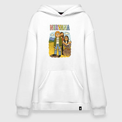 Худи оверсайз Nirvana мультяшный стиль