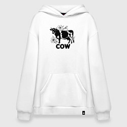 Худи оверсайз Корова с цветами