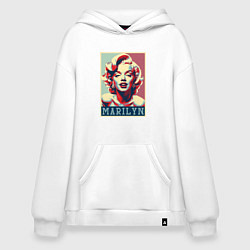 Толстовка-худи оверсайз Marilyn, цвет: белый