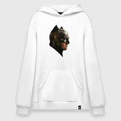 Толстовка-худи оверсайз Face Batman, цвет: белый
