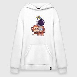 Худи оверсайз Космонавт в костюме обезьяны