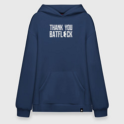 Толстовка-худи оверсайз Thank you Batfleck, цвет: тёмно-синий