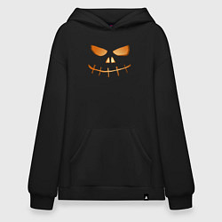 Толстовка-худи оверсайз Evil smile, цвет: черный