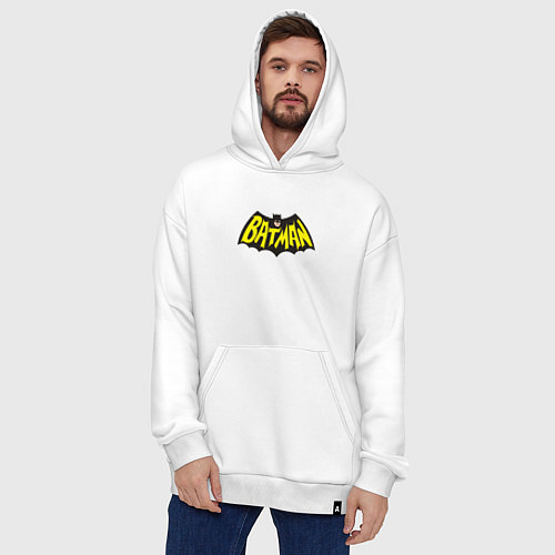 Худи оверсайз Batman old classic / Белый – фото 4