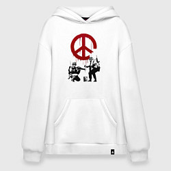 Толстовка-худи оверсайз Pacific soldiers, цвет: белый