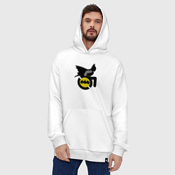 Толстовка-худи оверсайз Batman race, цвет: белый — фото 2