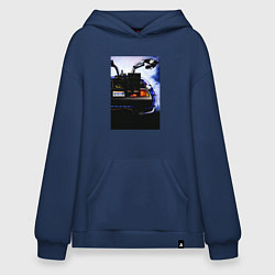 Толстовка-худи оверсайз Out a time, цвет: тёмно-синий