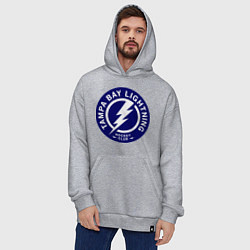 Толстовка-худи оверсайз HC Tampa Bay Lightning, цвет: меланж — фото 2