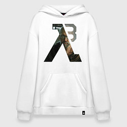 Толстовка-худи оверсайз Half-Life 3: Freeman, цвет: белый