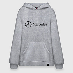 Толстовка-худи оверсайз Mercedes Logo, цвет: меланж