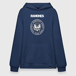 Толстовка-худи оверсайз Ramones, цвет: тёмно-синий