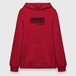 Толстовка-худи оверсайз Armin van Buuren, цвет: красный