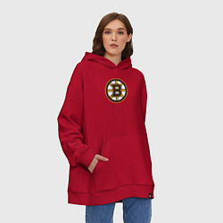 Толстовка-худи оверсайз Boston Bruins, цвет: красный — фото 2